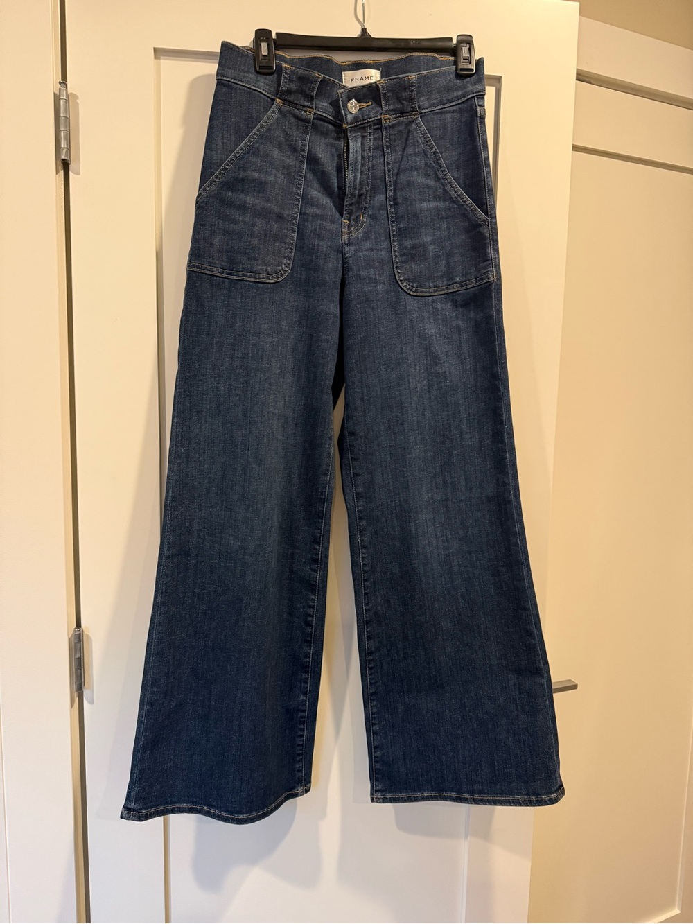 Frame Denim Indigo Wide-Leg Women's Jeans